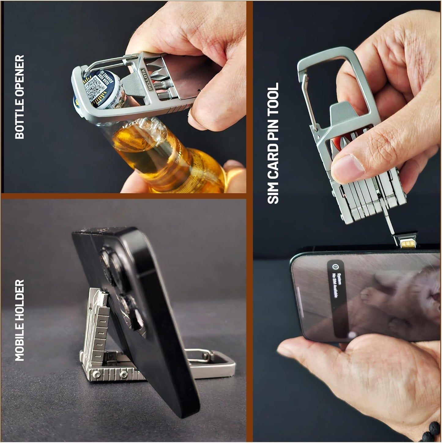 Pellota Multi Tool Prizes [17-in-2] for Adults - Multi Tool for Men, Multitool , Small Hammer, Small Tools, Hammer Multitool, Gifts for Men, Dad, Husband, Camping, Bottle opener, retrieve card pin